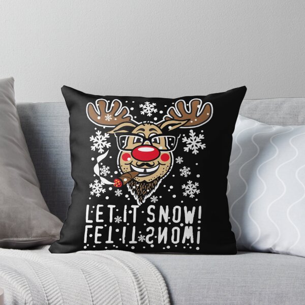 Item preview, 86 Hirsch Rudolph Bart LET IT SNOW Cigar Hipster Smoker Christmas designed and sold by Margarita-Art.