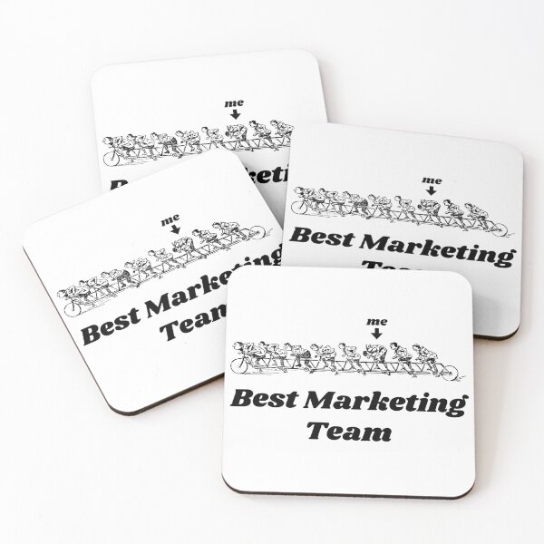 Item preview, 'Best Marketing Team' Tandem Bicycle Design - Retro Illustration Design for T-shirts, mugs, phone cases and other accessories designed and sold by Ridiculam Toga.