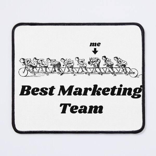 Item preview, 'Best Marketing Team' Tandem Bicycle Design - Retro Illustration Design for T-shirts, mugs, phone cases and other accessories designed and sold by Ridiculam Toga.