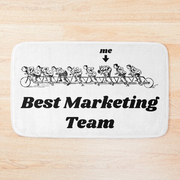 Item preview, 'Best Marketing Team' Tandem Bicycle Design - Retro Illustration Design for T-shirts, mugs, phone cases and other accessories designed and sold by Ridiculam Toga.