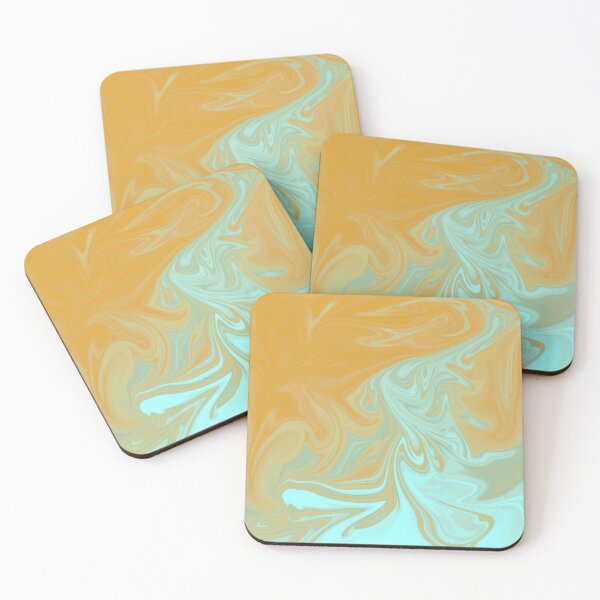 Item preview, Orange Turquoise Liquid Art. Liquid Marble. Abstract Design. designed and sold by Jason123za.