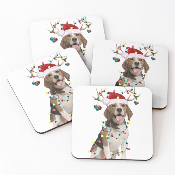 Item preview, Funny Beagle Santa Reindeer Christmas Lights designed and sold by sheamgjirij.