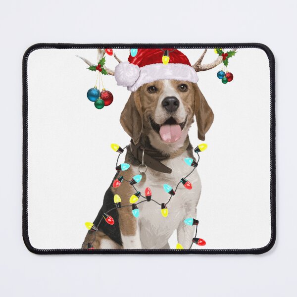 Item preview, Funny Beagle Santa Reindeer Christmas Lights designed and sold by sheamgjirij.
