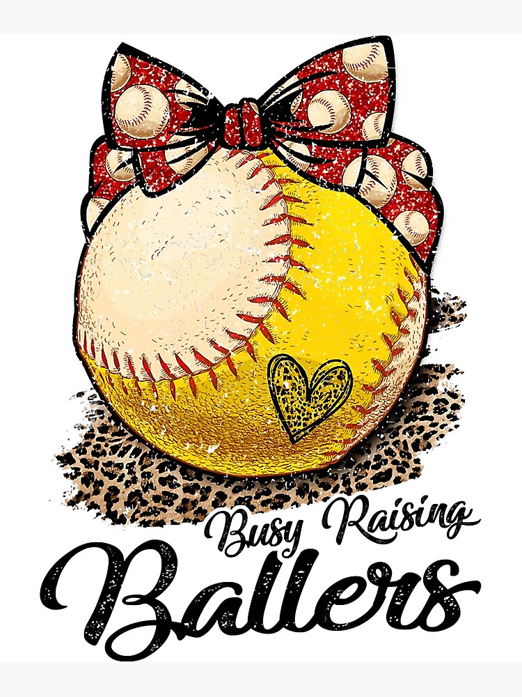 Baseball Mom Leopard Softball Bandana Happy Mother's Day Poster