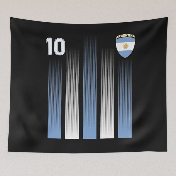 Artikelvorschau, Argentinaian Jersey Argentina Soccer Jersey 10 Football Fan T-Shirt entworfen und verkauft von Knight-Saverin.