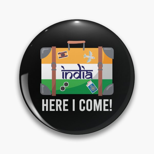 Item preview, India Here I Come. India Travel India Flag Suitcase Design designed and sold by alltheprints.