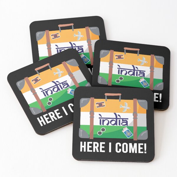Item preview, India Here I Come. India Travel India Flag Suitcase Design designed and sold by alltheprints.