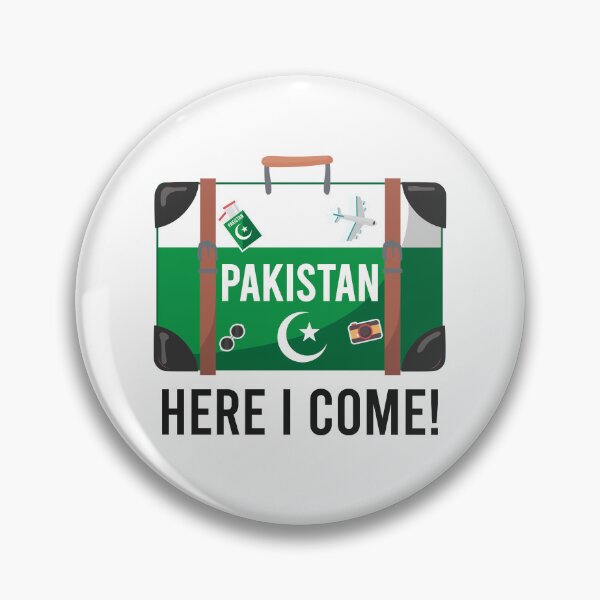 Artikelvorschau, Pakistan, ich komme. Reisedesign der pakistanischen Flagge entworfen und verkauft von alltheprints.