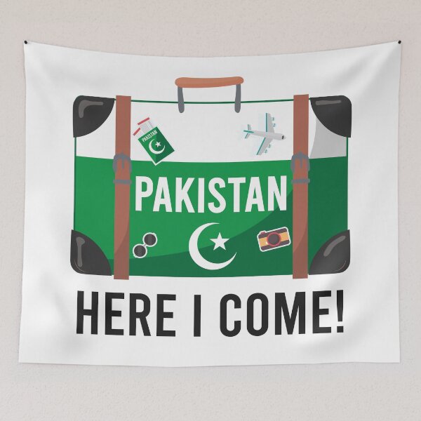 Item preview, Pakistan here I come. Pakistani flag travel design designed and sold by alltheprints.