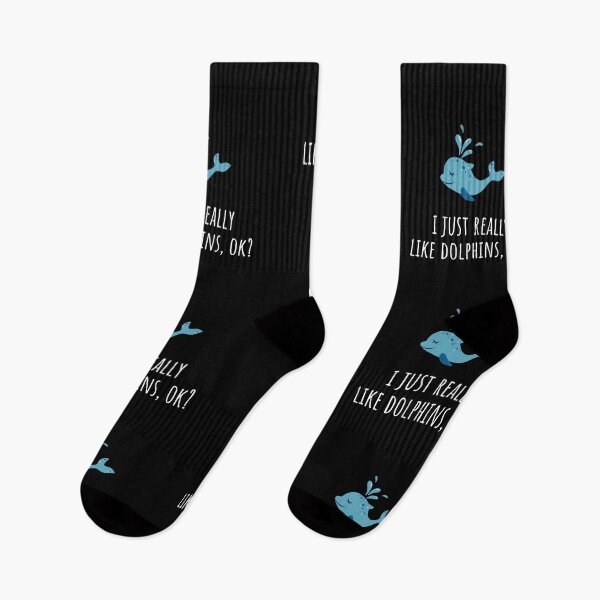 Item preview, I Just Really Like Dolphins Ok? designed and sold by Epic Tees.