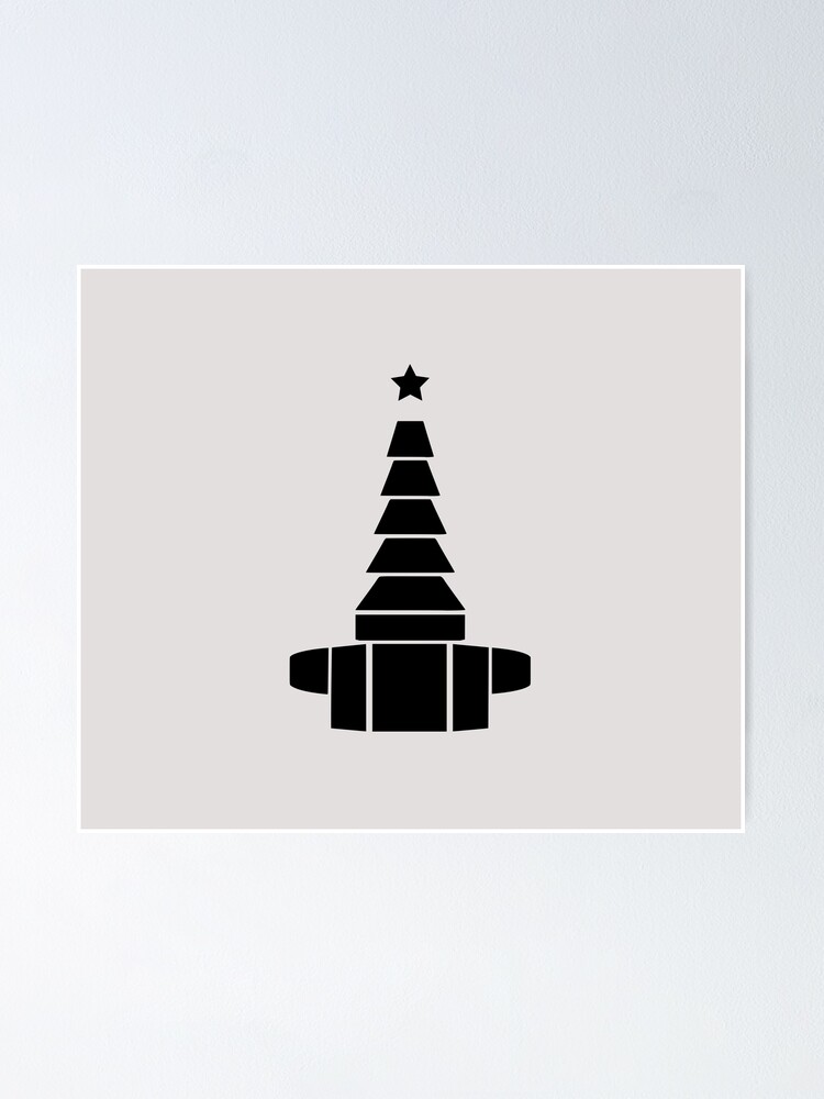 "Black Oxygen Christmas Tree with Tiny Black Star" Poster for Sale by