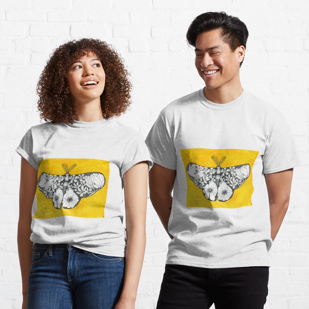 Golden Botanical Moth  Classic T-Shirt