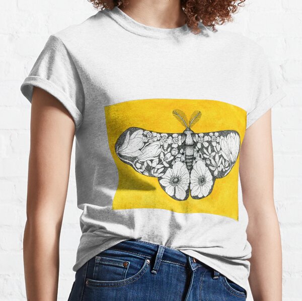 Golden Botanical Moth Classic T-Shirt