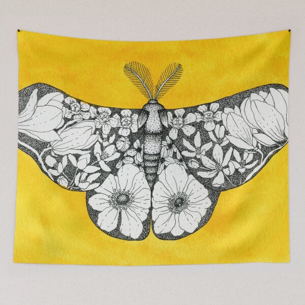 Item preview, Golden Botanical Moth  designed and sold by Sarah Sheldon.