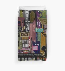 Retro City Print Duvet Cover