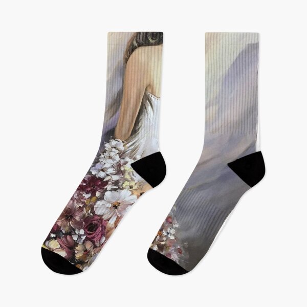 Item preview, Woman in Flower Dress Oil Painting designed and sold by hezelwaynez.