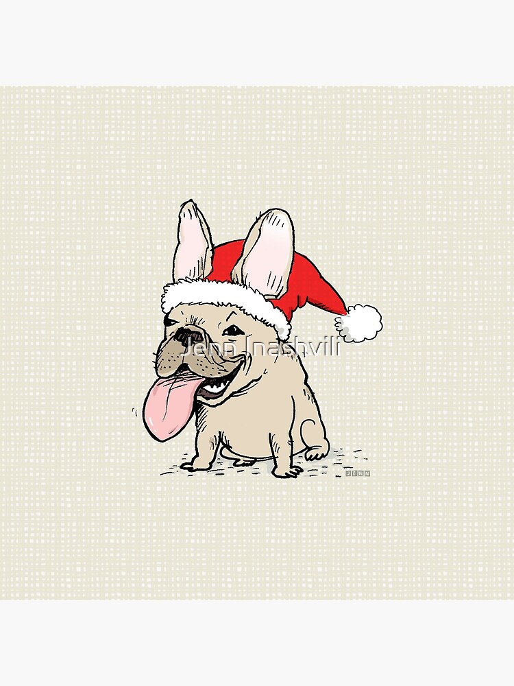 frenchie christmas pillow