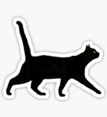 Black Cat Walkin' Sticker