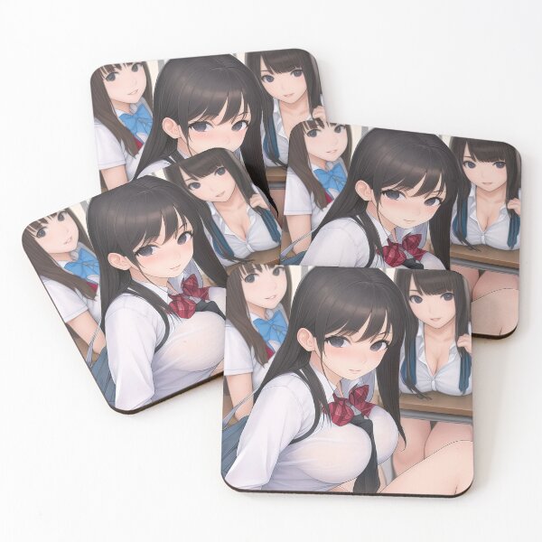 Item preview, Anime School girl sitting at her desk designed and sold by 100PercentOtaku.