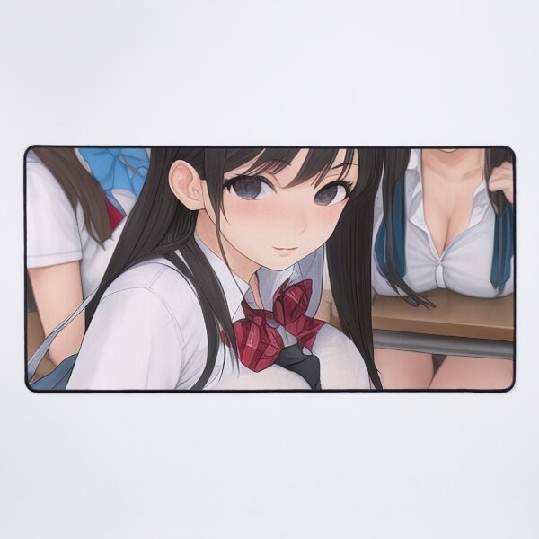 Item preview, Anime School girl sitting at her desk designed and sold by 100PercentOtaku.