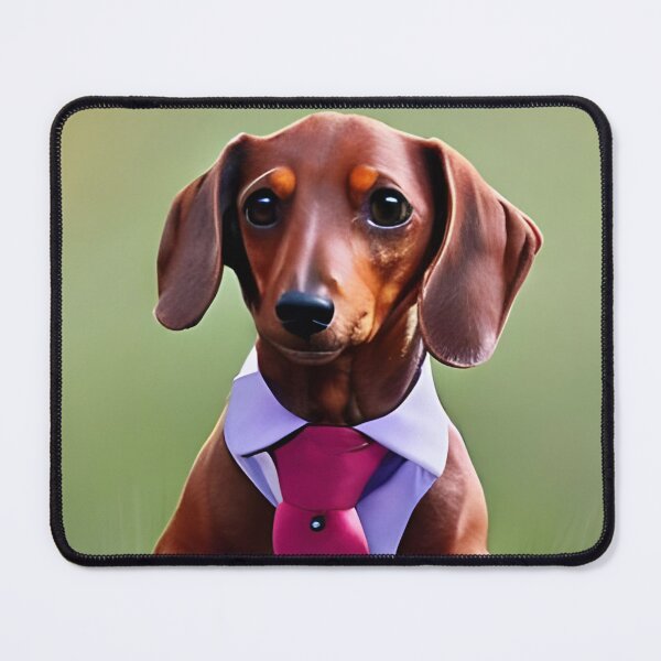 Item preview, Dachshund puppy with a tie designed and sold by The Love Quill.