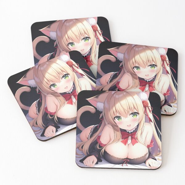 Item preview, Anime catgirl on the bed designed and sold by 100PercentOtaku.