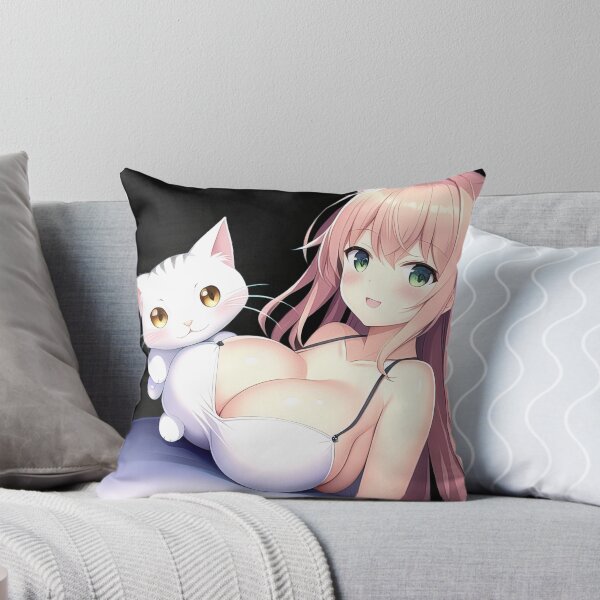 Item preview, Anime girl with her cat designed and sold by 100PercentOtaku.