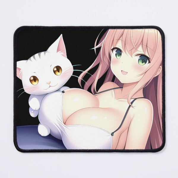 Item preview, Anime girl with her cat designed and sold by 100PercentOtaku.