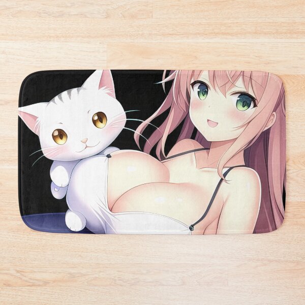 Item preview, Anime girl with her cat designed and sold by 100PercentOtaku.