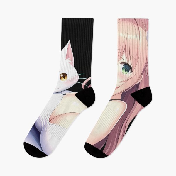 Item preview, Anime girl with her cat designed and sold by 100PercentOtaku.