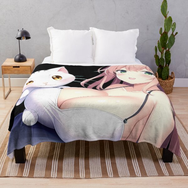 Item preview, Anime girl with her cat designed and sold by 100PercentOtaku.