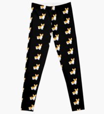 Skeeter the Corgi-Black Leggings