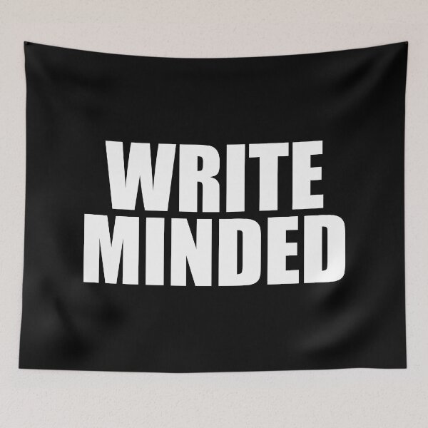 Item preview, Write Minded Bold White Words on Black designed and sold by Suzanne Uchytil.