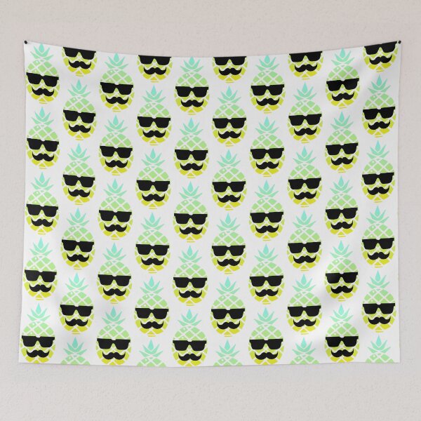 Item preview, Cute pineapple with sunglasses and mustache  designed and sold by Oirabot.