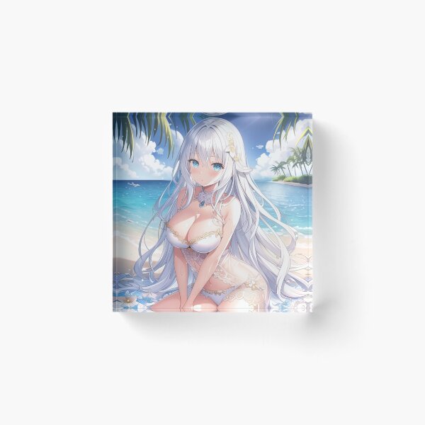 Item preview, Cute anime girl at the beach designed and sold by 100PercentOtaku.