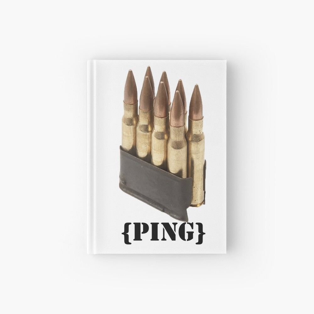 M1 Garand Ping Hardcover Journal By Slopflop Redbubble