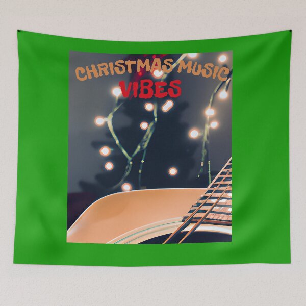 Item preview, Christmas Music Vibes Guitar and Christmas tree. designed and sold by facePale.