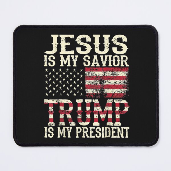 Item preview, American Flag Tee Jesus Is My Savior Trump Is My President T-Shirt designed and sold by Knight-Saverin.
