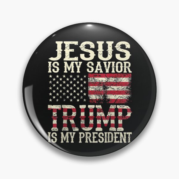 Item preview, American Flag Tee Jesus Is My Savior Trump Is My President T-Shirt designed and sold by Knight-Saverin.