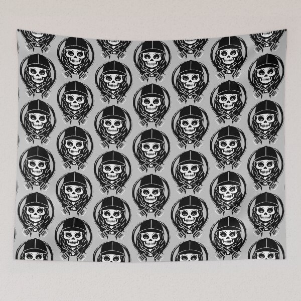 Item preview, Female Painter Skull and Paint Brushes Crossed Tools Black Logo designed and sold by Nuletto.