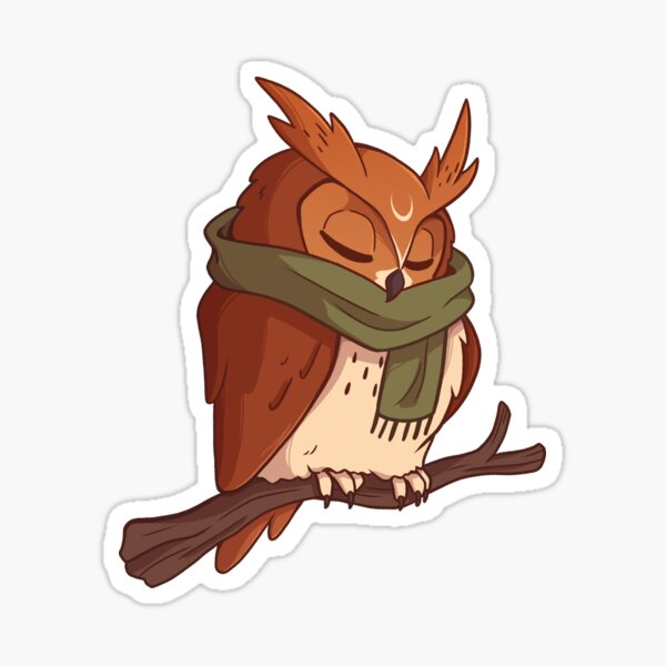Sleepy Magic Owl Sticker