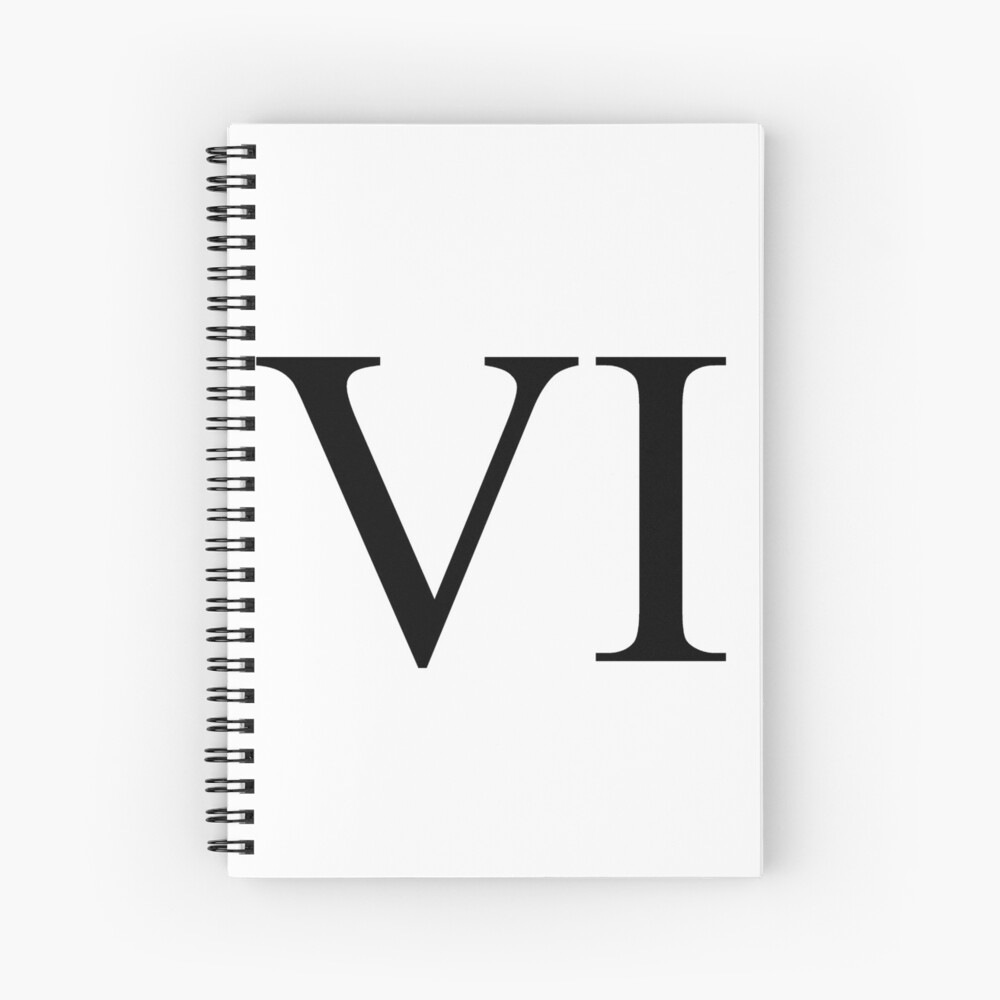 roman-number-vi-spiral-notebook-for-sale-by-ftml-redbubble