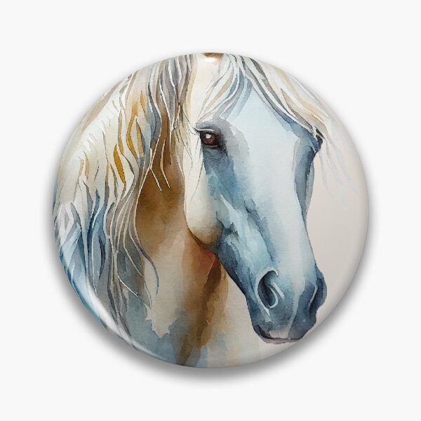 Aperçu de l'œuvre Art de tête de cheval, peinture à l'aquarelle créée et vendue par KOTOdesign.
