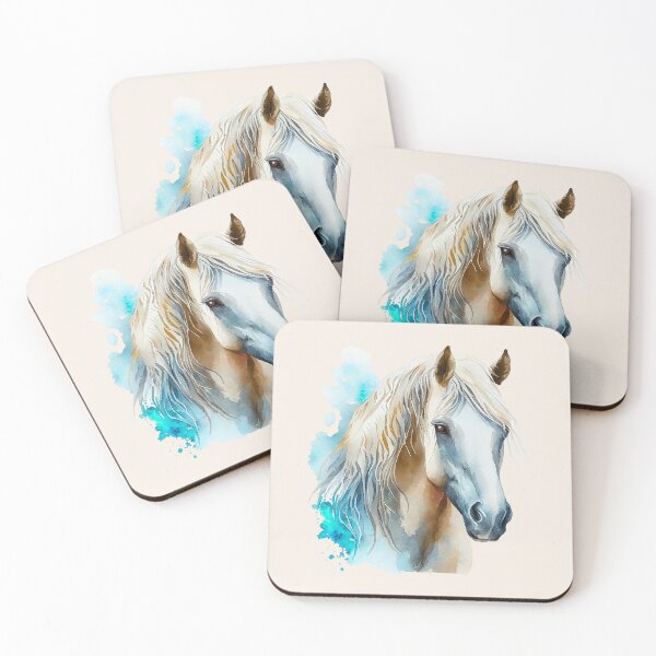 Aperçu de l'œuvre Art de tête de cheval, peinture à l'aquarelle créée et vendue par KOTOdesign.