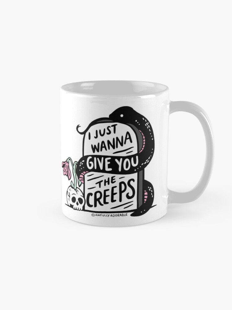 Thumbnail 5 of 6, Coffee Mug, I Just Wanna Give You The Creeps designed and sold by Awfully Adorable.
