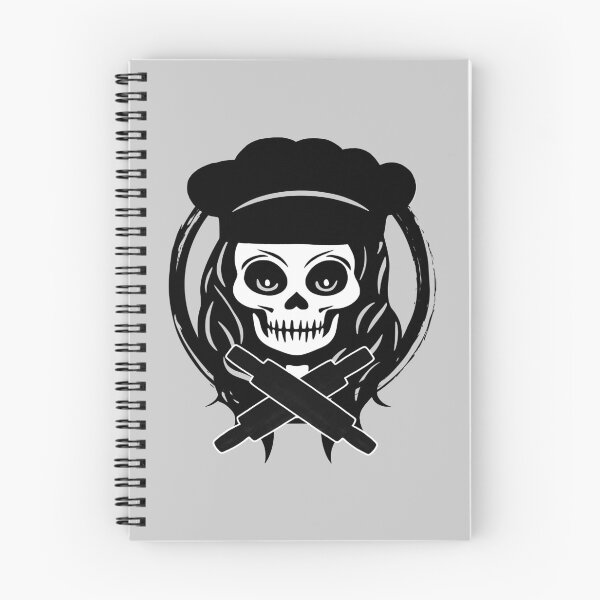 Item preview, Female Baker Skull and Rolling Pins Crossed Tools Black Logo designed and sold by Nuletto.