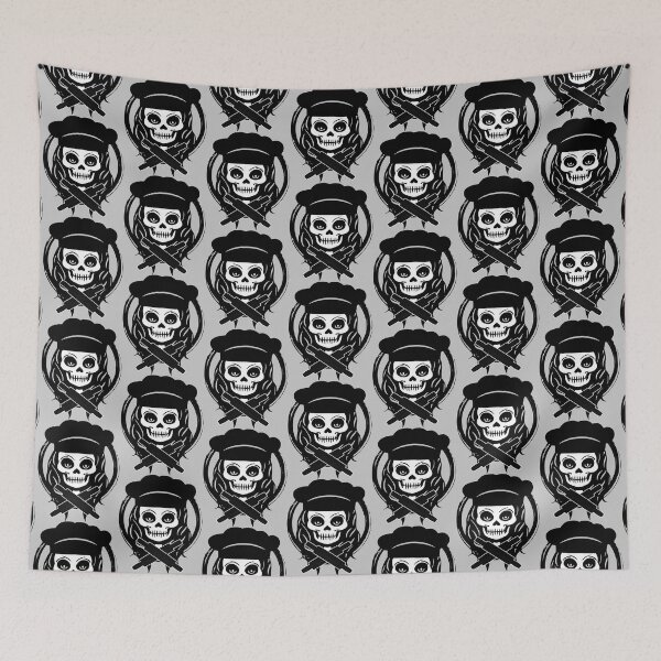 Item preview, Female Baker Skull and Rolling Pins Crossed Tools Black Logo designed and sold by Nuletto.