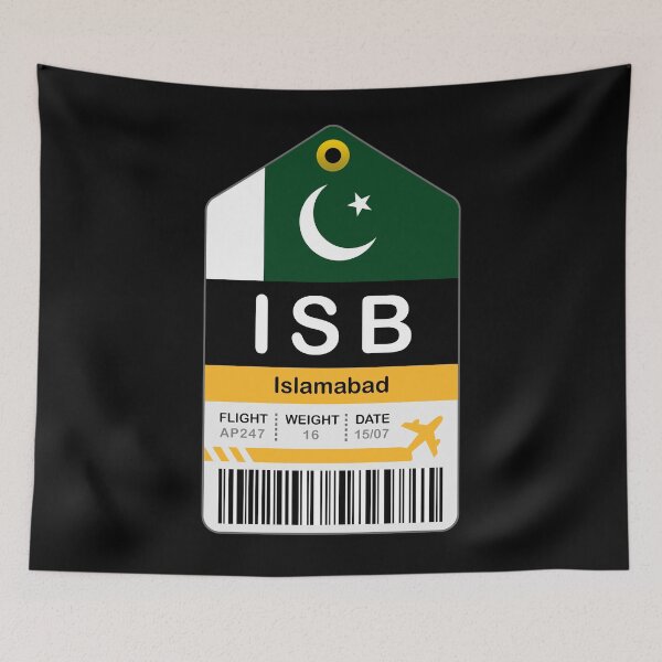 Artikelvorschau, Islamabad Luggage Tag - Airport entworfen und verkauft von oclatikaz.