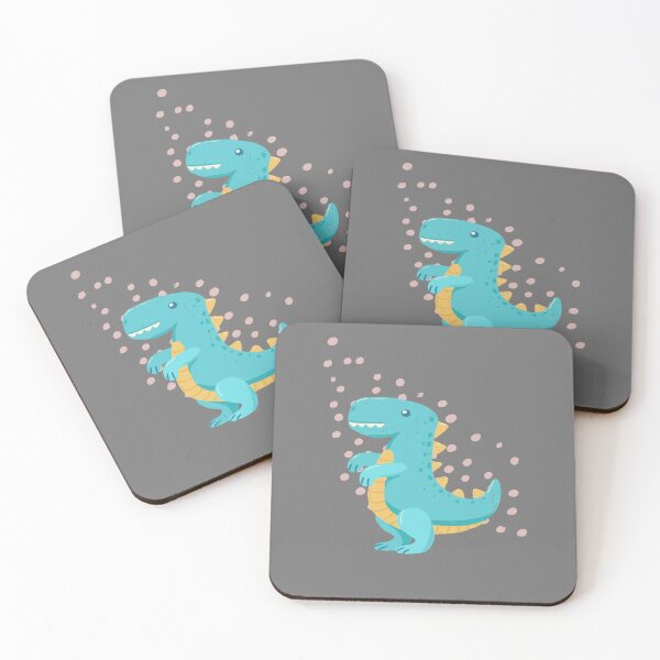 Item preview,  Cute Blue Dinosaur ,cool,trendy,dino, blue and yellow dinosaur, designed and sold by Tamas Das.