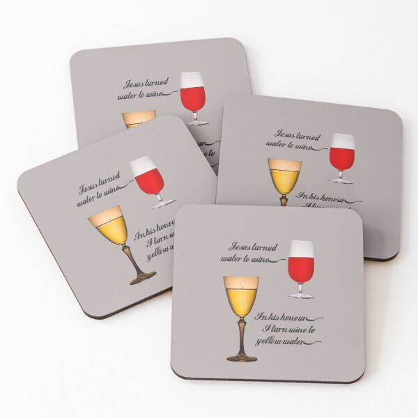 Item preview, Jesus & Wine Jokes, Ugly Christmas Jokes,Jesus turned water to wine, I turn wine to yellow water in his honour designed and sold by Chi  Gardens.